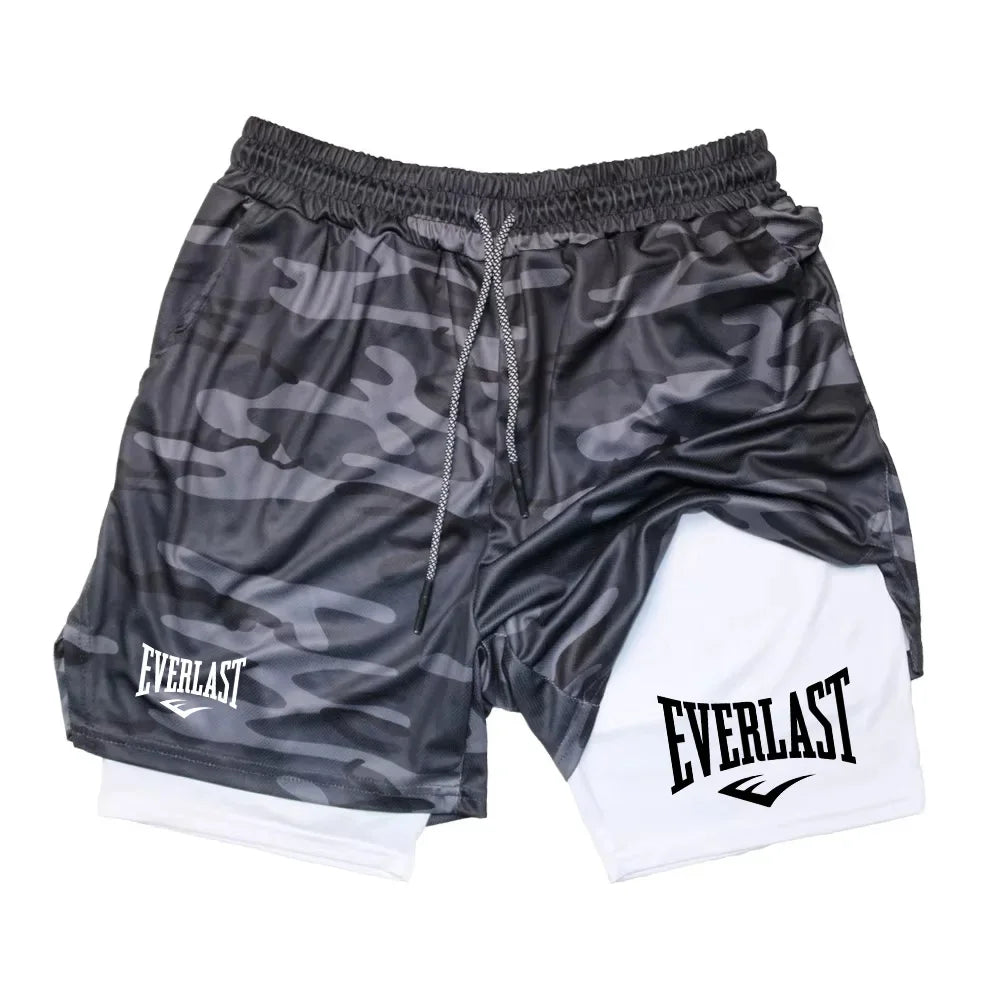 Men's Double-Deck Running Shorts - 2-in-1 Sports Shorts