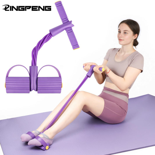Four-Tube Pedal Tensioner - Yoga Resistance Band Fitness Equipment