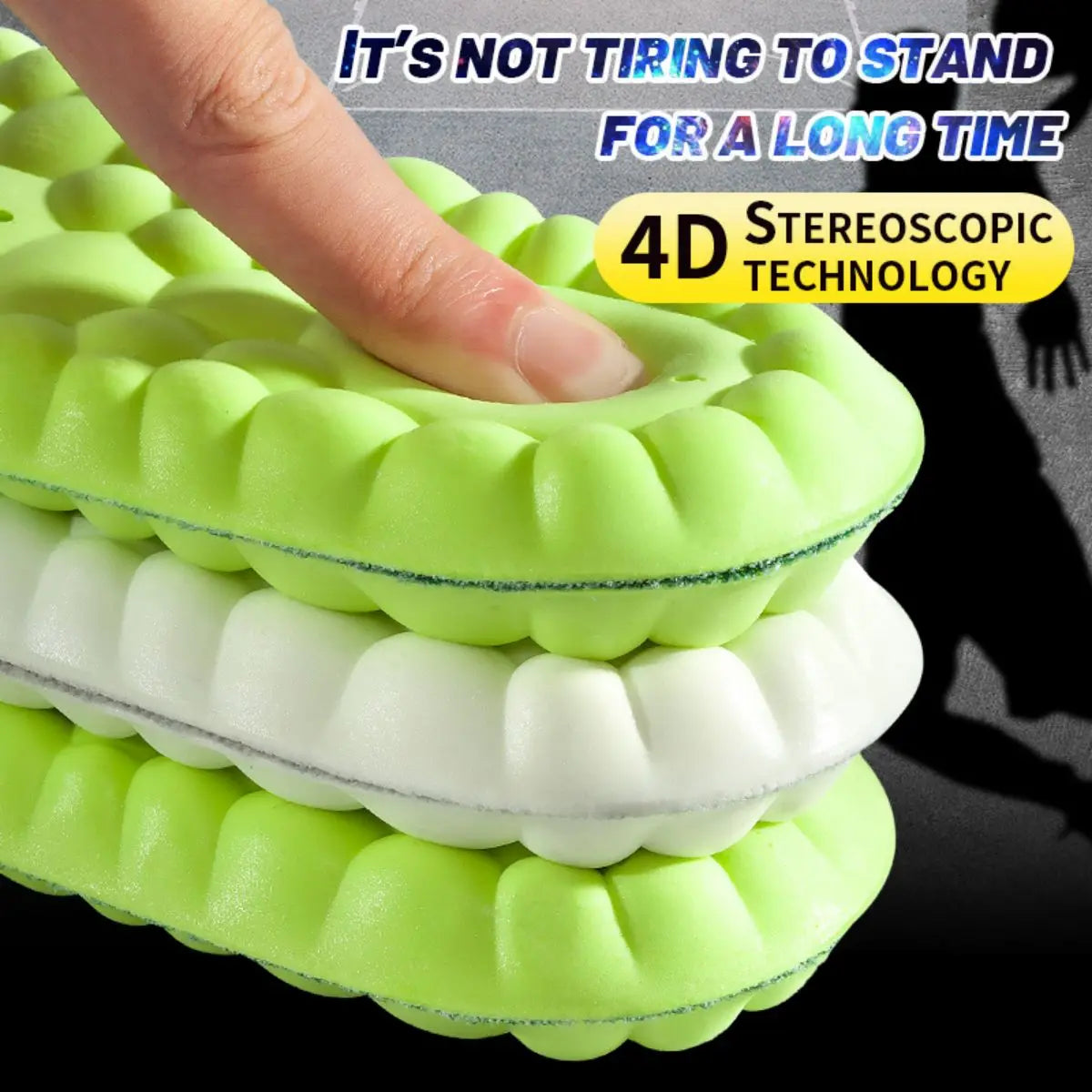 PU Sport Insoles - High Stretch Shock Resistant Cushion