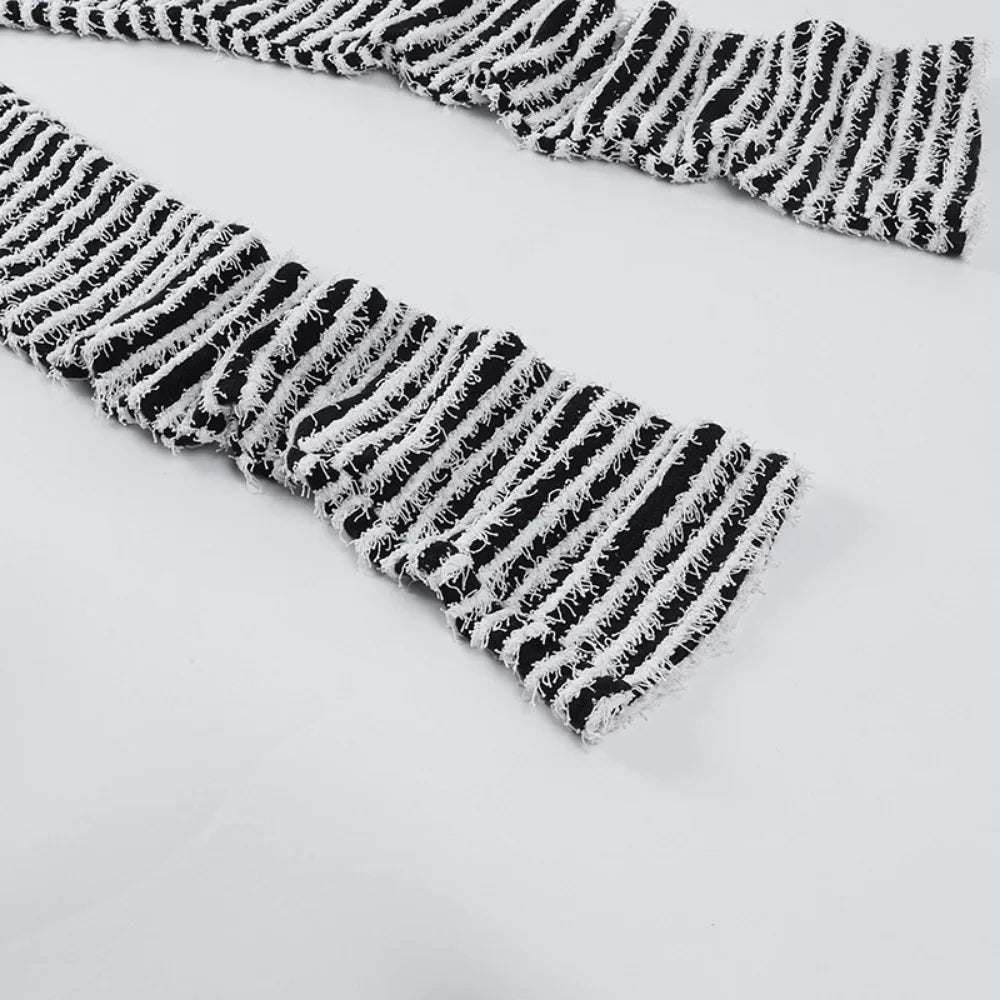 Color Block Stripe Pants - High Waist Loose Sweatpants