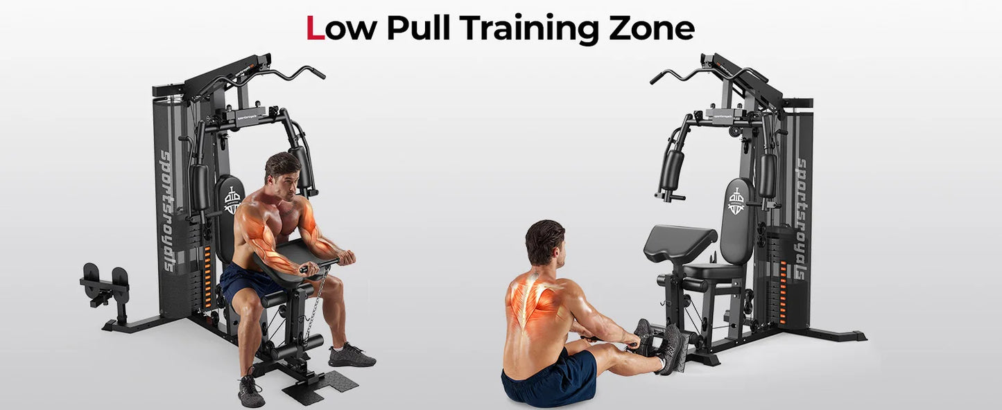 Home Gym Equipment - 150 lbs Weight Stack Full Body Workout