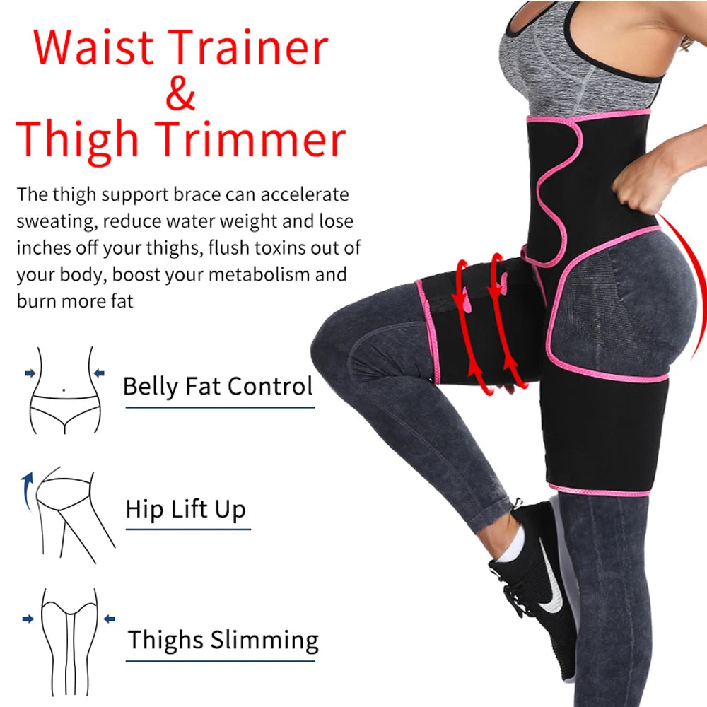 Women's 3-in-1 Waist Thigh Trimmer - Body Shaper & Butt Lifter