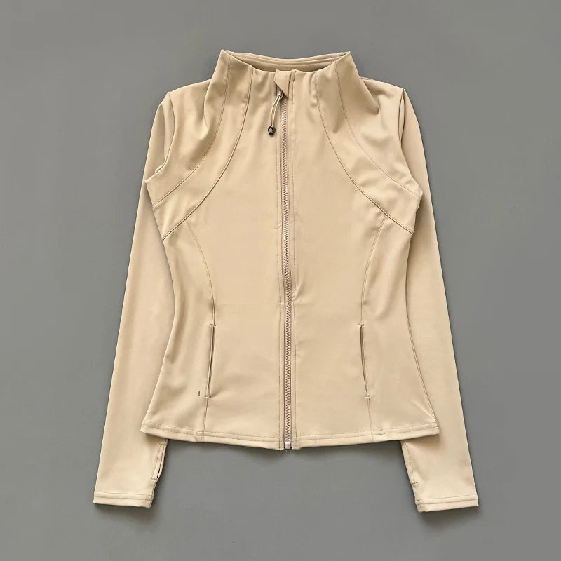 Women's Fitness Jacket - Quick Dry Slim-Fit Zipper Yoga Jacket