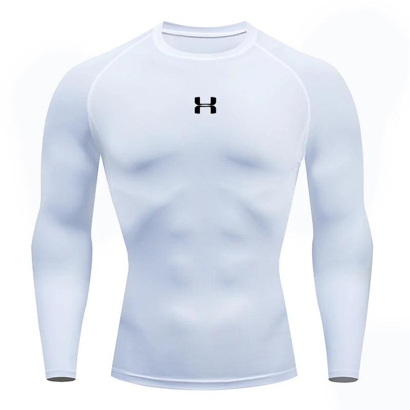 Men's Athletic Compression Shirt - Long Sleeve Running Top