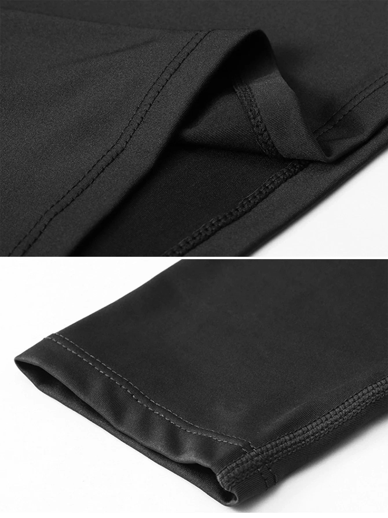Men's Black Compression Long Sleeve Shirt - Quick Dry Base Layer