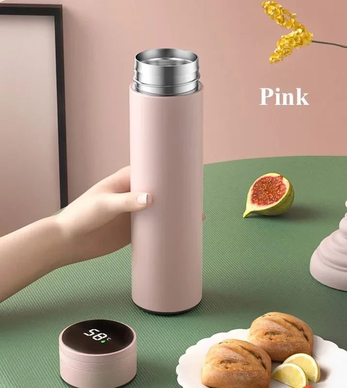 Insulated Thermos Bottle with Temperature Display - 500ml
