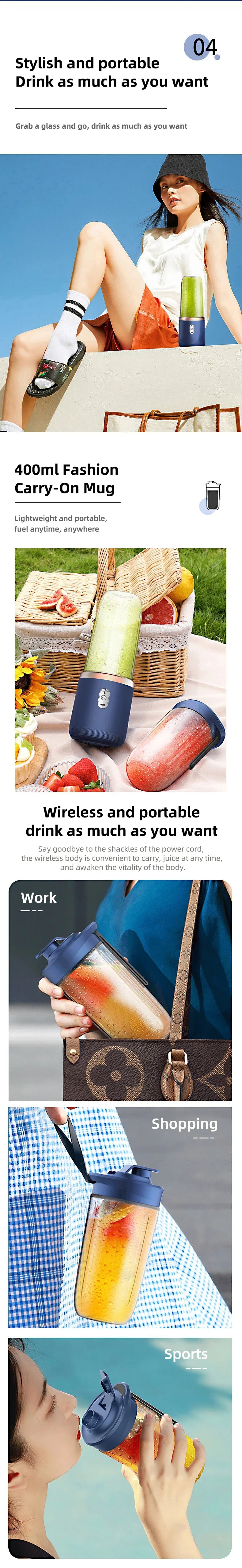 Portable Electric Blender Bottle