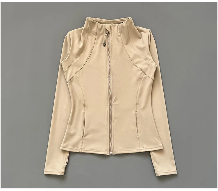 Women's Fitness Jacket - Quick Dry Slim-Fit Zipper Yoga Jacket