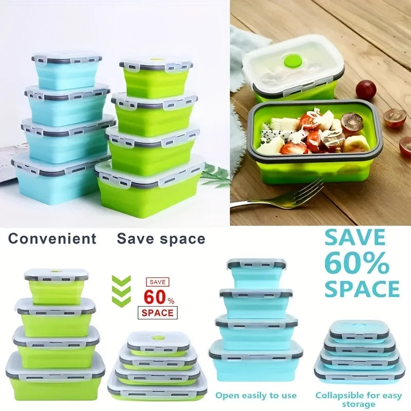 Collapsible Silicone Food Storage Containers