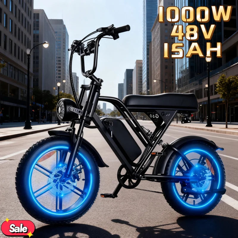 1000W Electric Bike 48V 15Ah – Off-Road & City Power