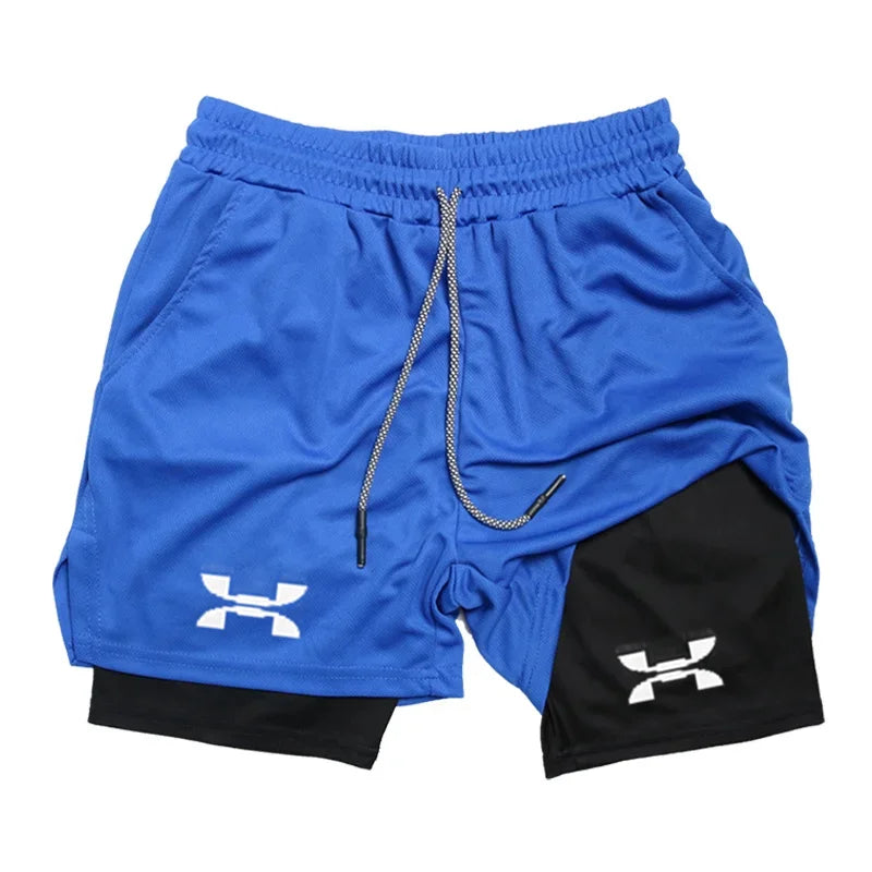 Men's Running Shorts - 2-in-1 Quick Dry Sports Shorts