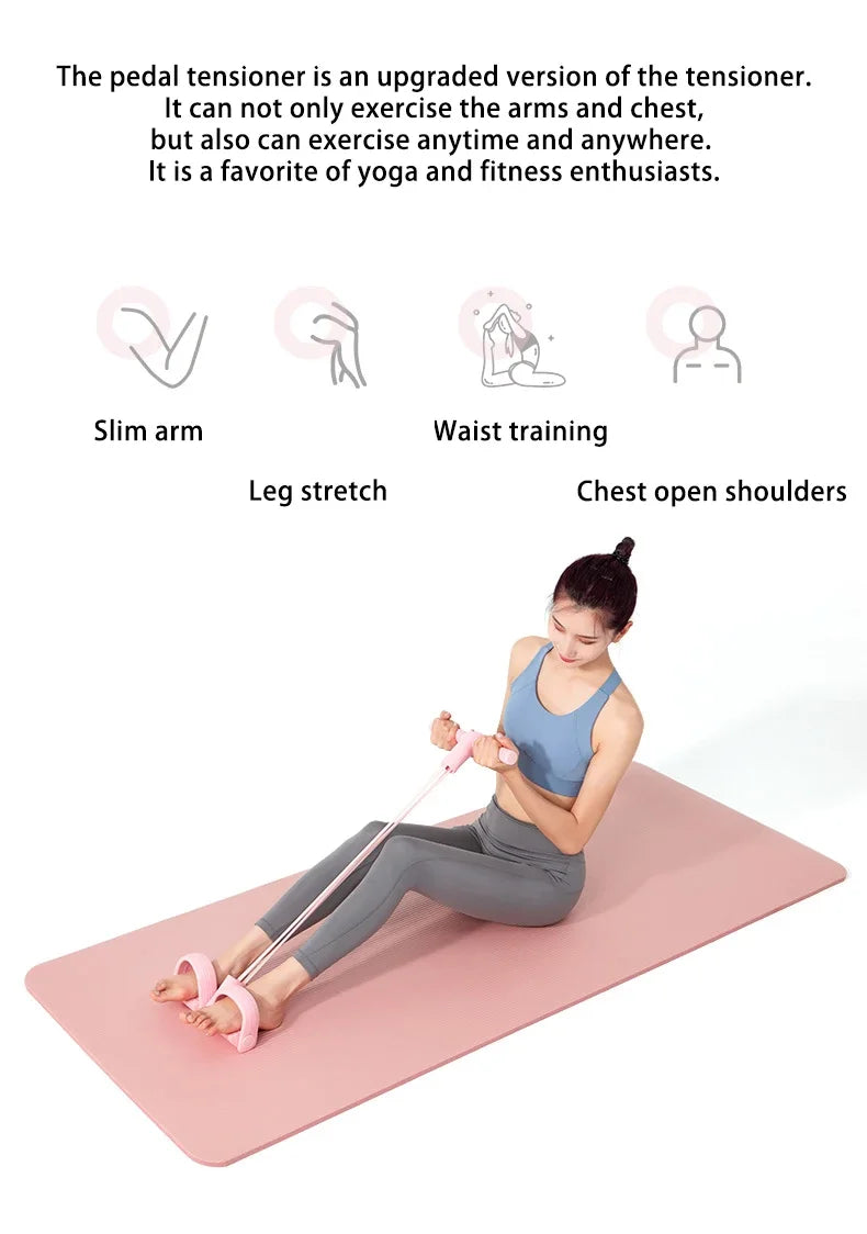 Four-Tube Pedal Tensioner - Yoga Resistance Band Fitness Equipment
