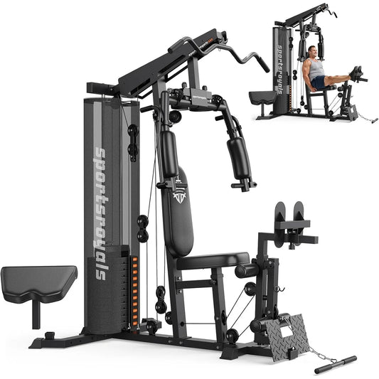 Home Gym Equipment - 150 lbs Weight Stack Full Body Workout