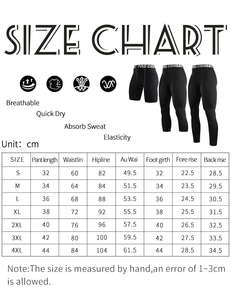 Men's Compression Pants - Cool Dry Athletic Tights