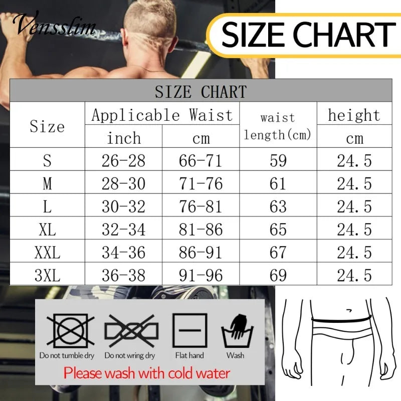 Men’s Waist Trainer Sweat Belt – Sauna Core Trimmer