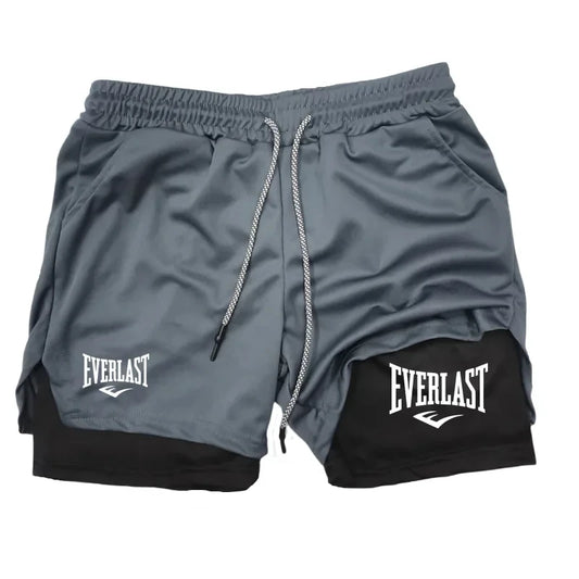 Men's Double-Deck Running Shorts - 2-in-1 Sports Shorts