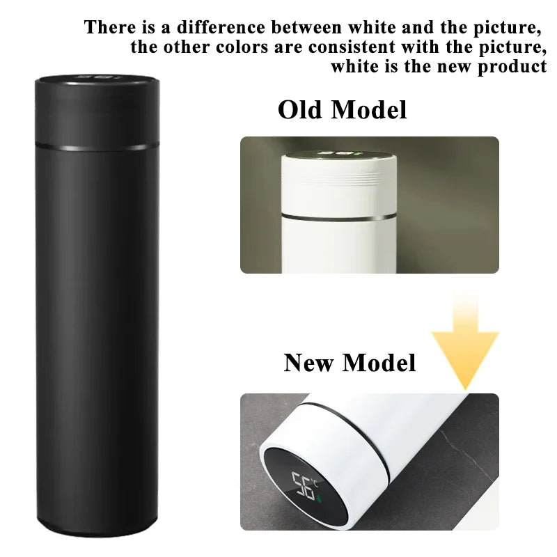 Insulated Thermos Bottle with Temperature Display - 500ml
