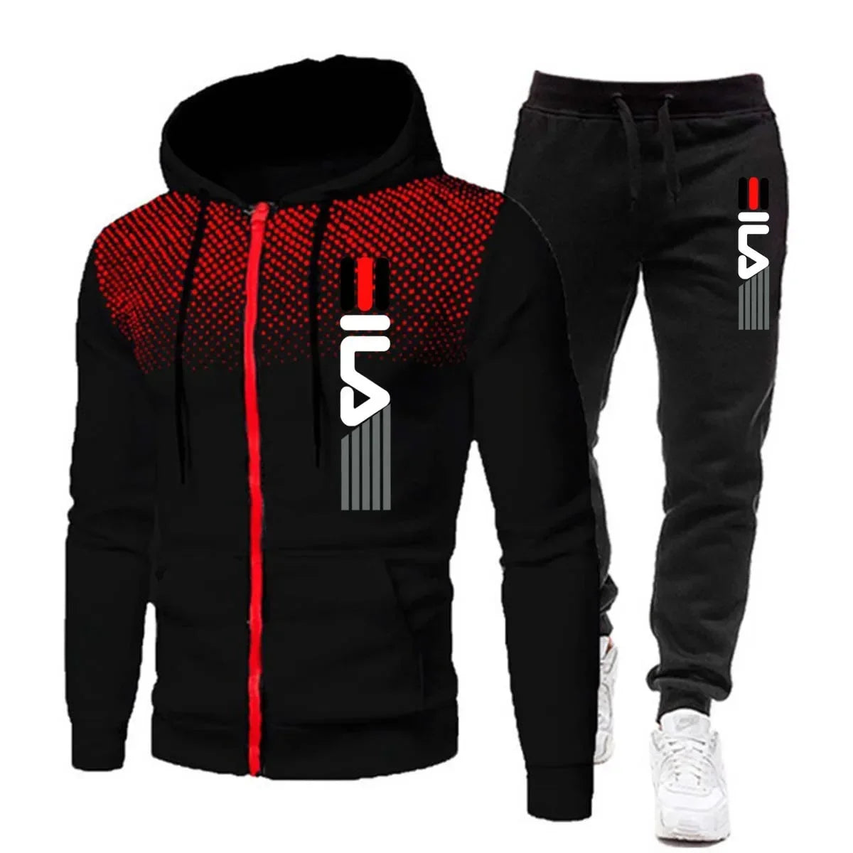 Men's Athletic Tracksuit - Hoodie & Sweatpants Set