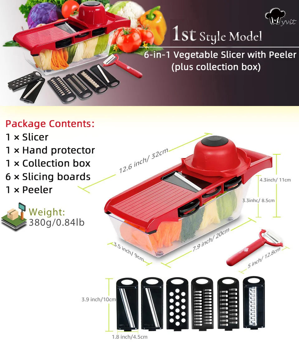 Multifunctional Vegetable Chopper - Kitchen Slicer & Grater