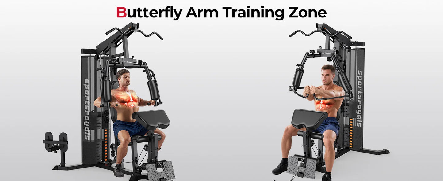 Home Gym Equipment - 150 lbs Weight Stack Full Body Workout