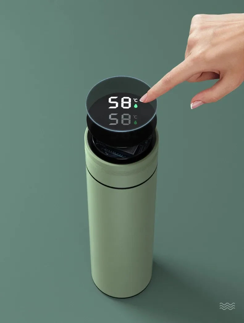 Insulated Thermos Bottle with Temperature Display - 500ml