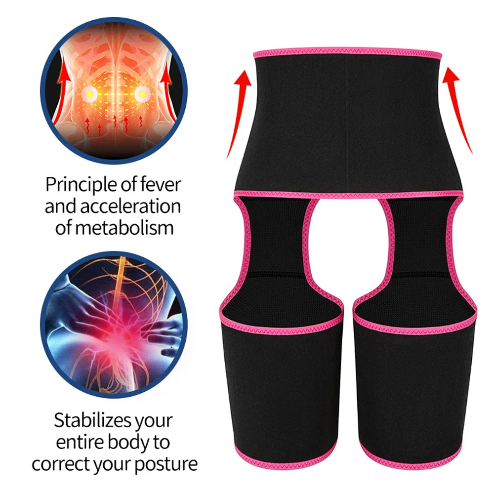 Women's 3-in-1 Waist Thigh Trimmer - Body Shaper & Butt Lifter