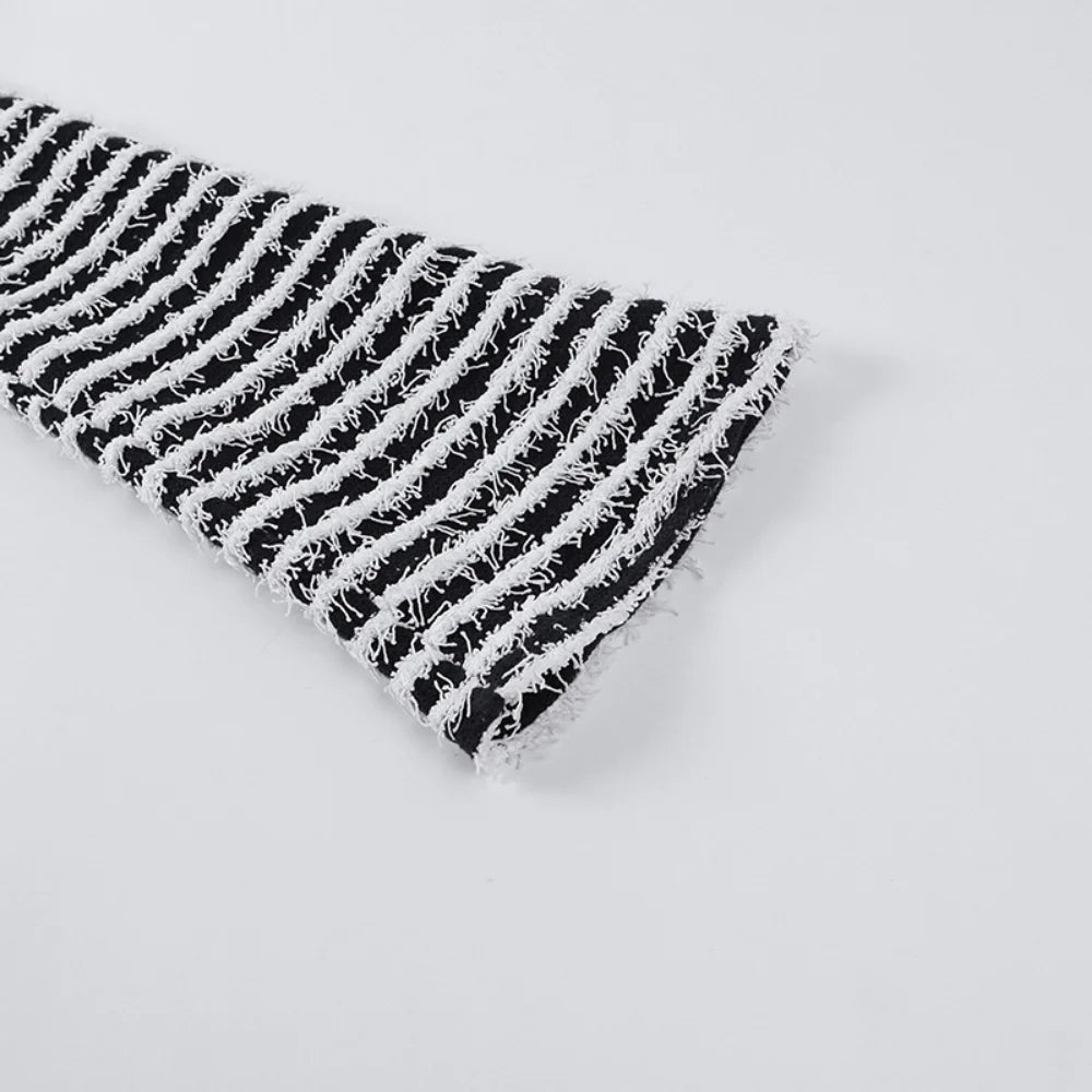 Color Block Stripe Pants - High Waist Loose Sweatpants