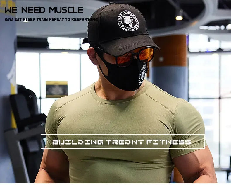 Men's Dry Fit Gym T-Shirt - Plus Size Sports Training Tee