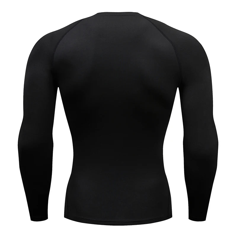 Men's Athletic Compression Shirt - Long Sleeve Running Top