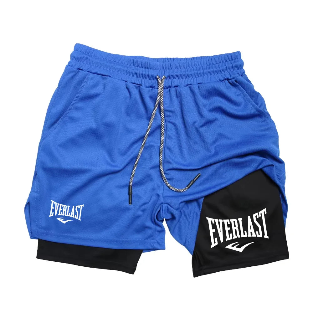 Men's Double-Deck Running Shorts - 2-in-1 Sports Shorts