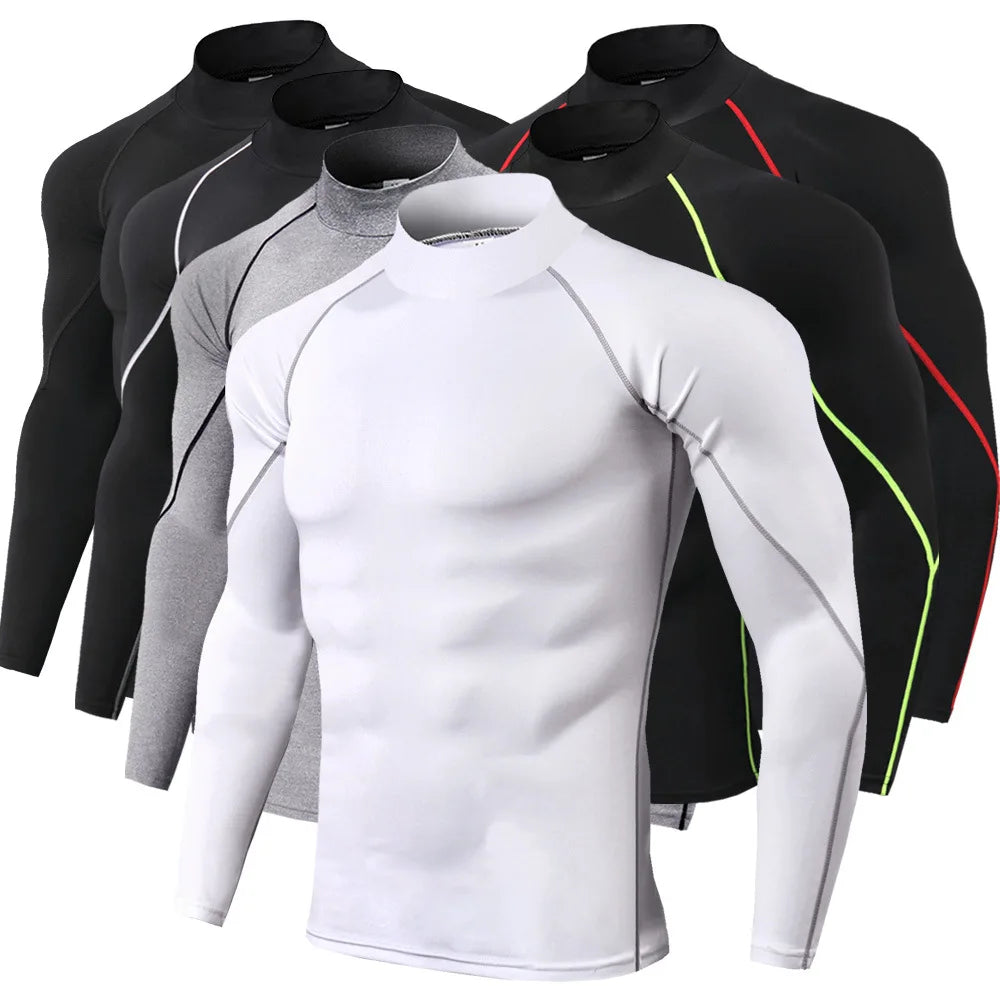 Men's Long Sleeve Compression Shirt - Quick Dry Bodybuilding Top