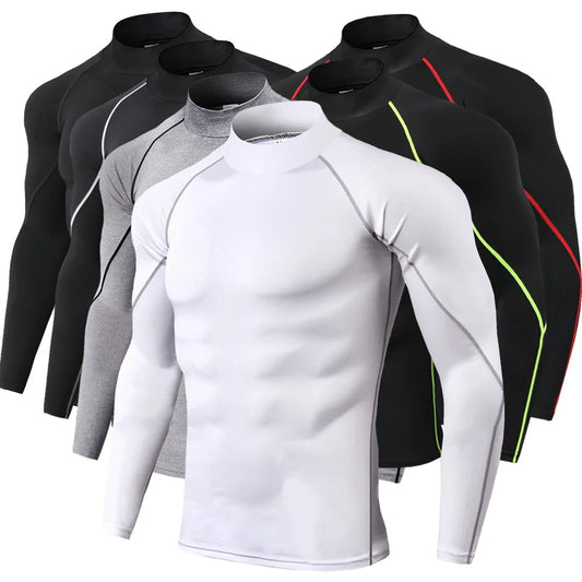 Men's Long Sleeve Compression Shirt - Quick Dry Bodybuilding Top