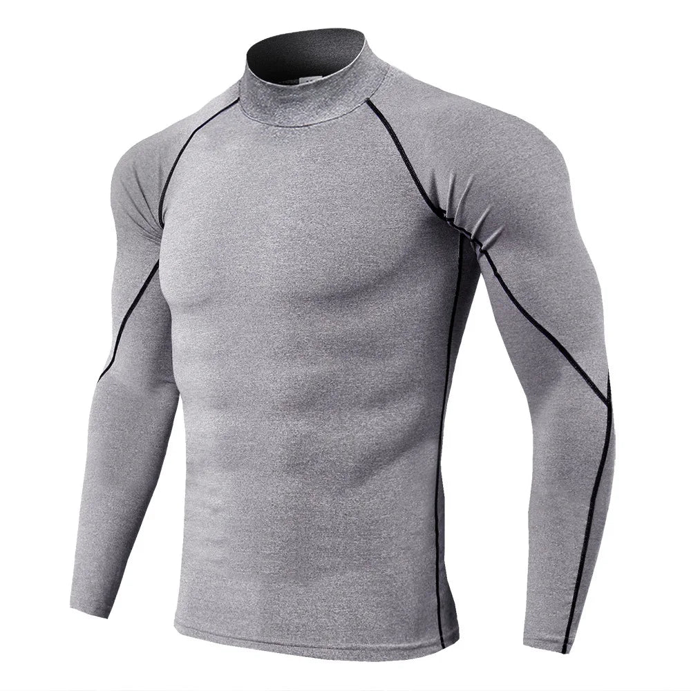 Men's Long Sleeve Compression Shirt - Quick Dry Bodybuilding Top
