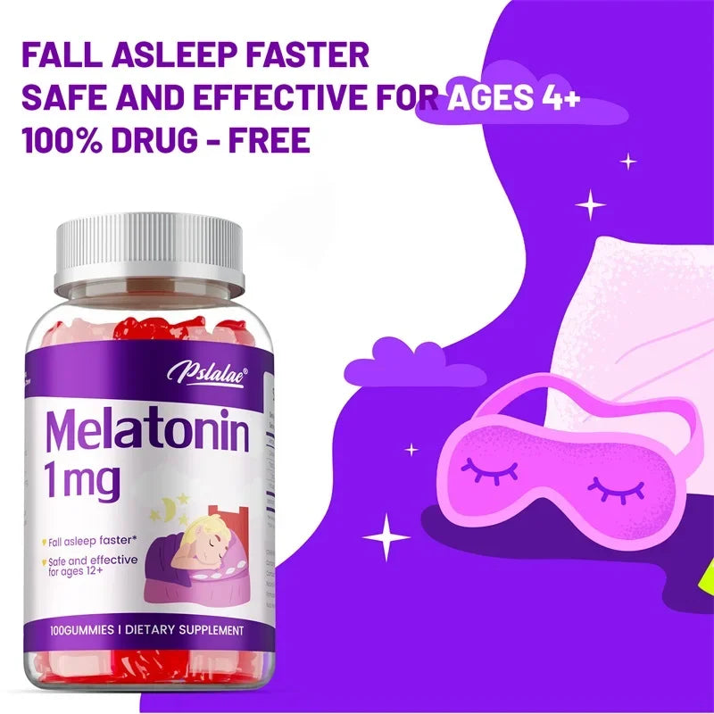 Melatonin Sleep Gummies - 1mg Stress Relief & Better Sleep