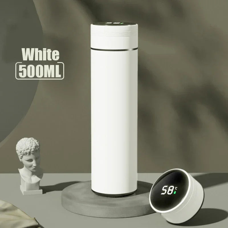 Insulated Thermos Bottle with Temperature Display - 500ml