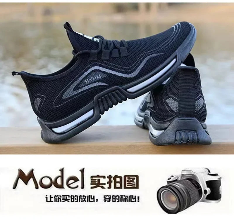 Men's Slip-On Sneakers – Breathable Walking Shoes