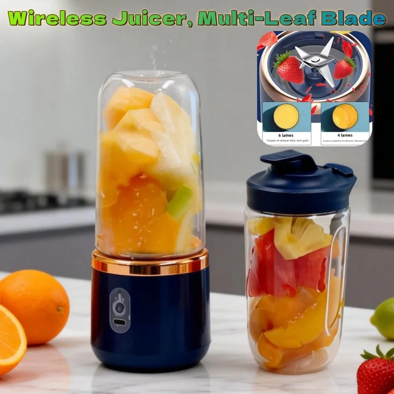 Double Cup Portable Blender - USB Juicer Fruit Mixer