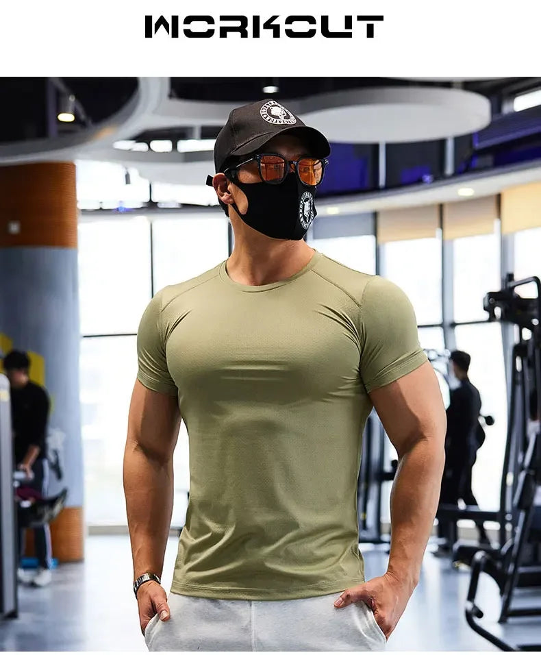 Men's Dry Fit Gym T-Shirt - Plus Size Sports Training Tee