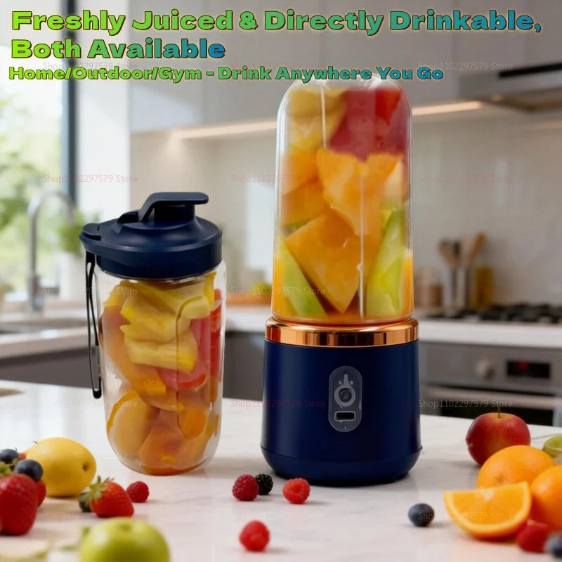 Double Cup Portable Blender - USB Juicer Fruit Mixer