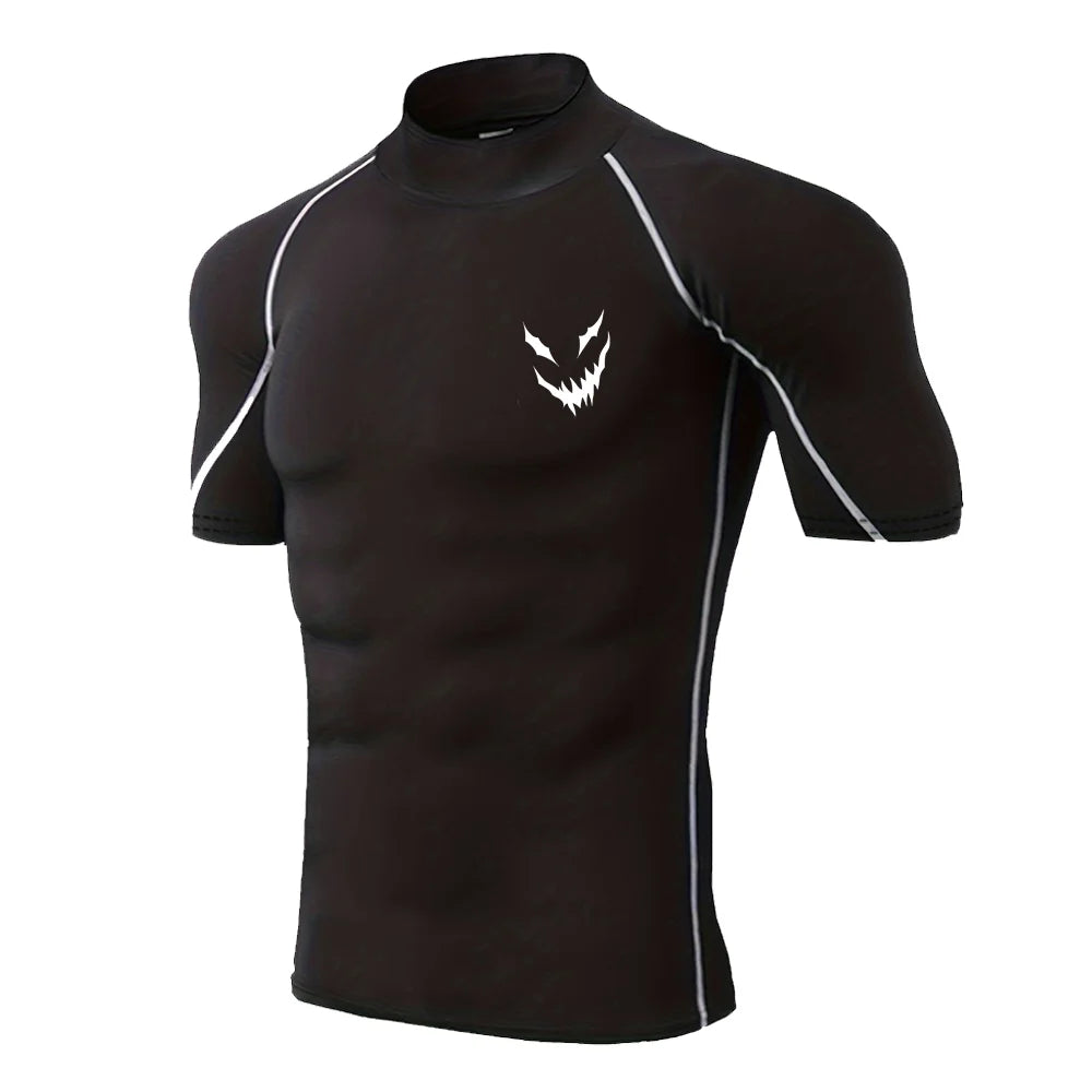 Men's Graphic Print Compression Top