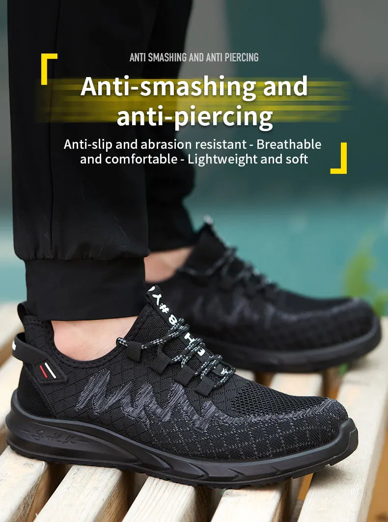 Steel Toe Work Shoes – Lightweight, Breathable Safety
