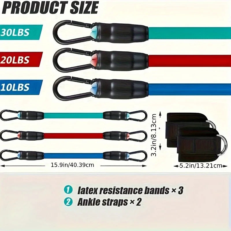 Ankle Resistance Bands Set for Glutes, Legs & Core Training