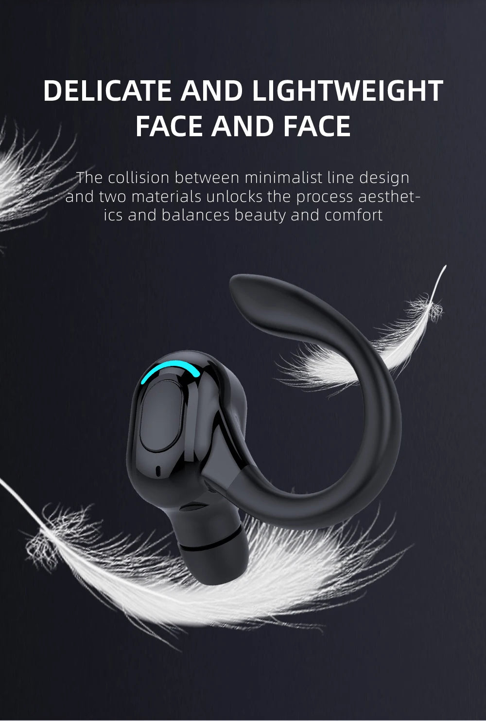 Bluetooth 5.2 Wireless Earphones - Waterproof HiFi Stereo Earbuds with Mic