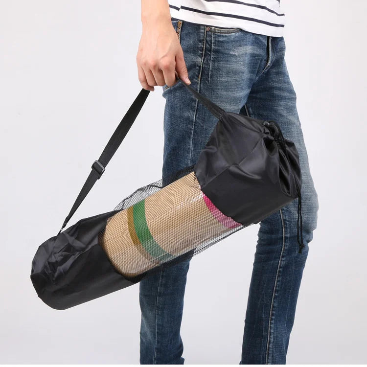 Yoga Mat Carry Bag with Mesh Pocket & Adjustable Strap
