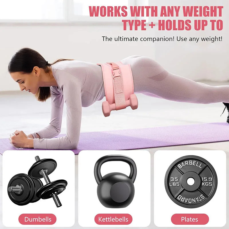 Hip Bridge Weight Belt - Adjustable Fitness Waist Training Belt