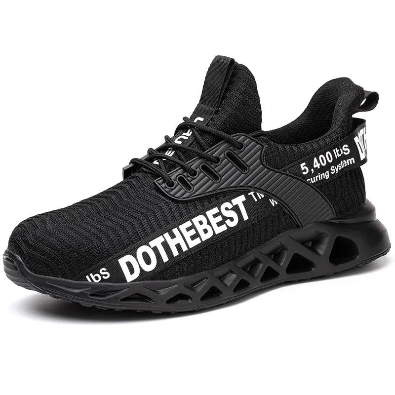 Lightweight Steel Toe Work Shoes with Breathable Safety Design