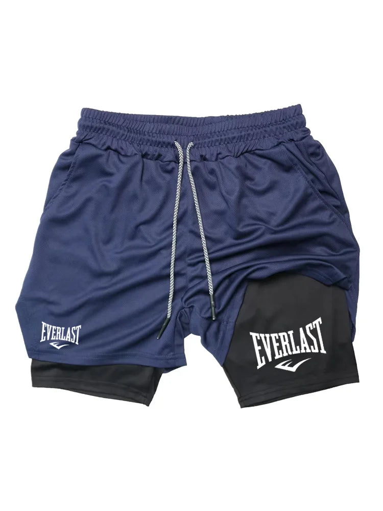 Men's Double-Deck Running Shorts - 2-in-1 Sports Shorts