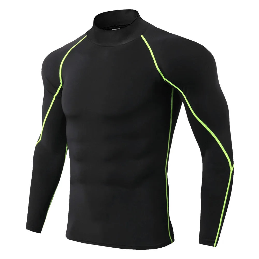 Men's Long Sleeve Compression Shirt - Quick Dry Bodybuilding Top