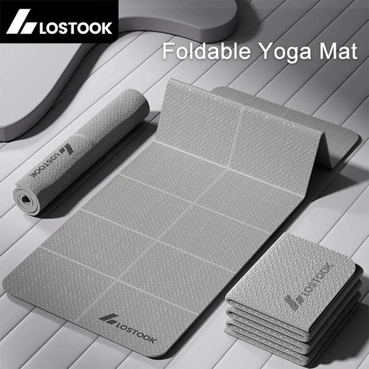 Foldable Travel Yoga Mat - 4mm TPE Easy Storage