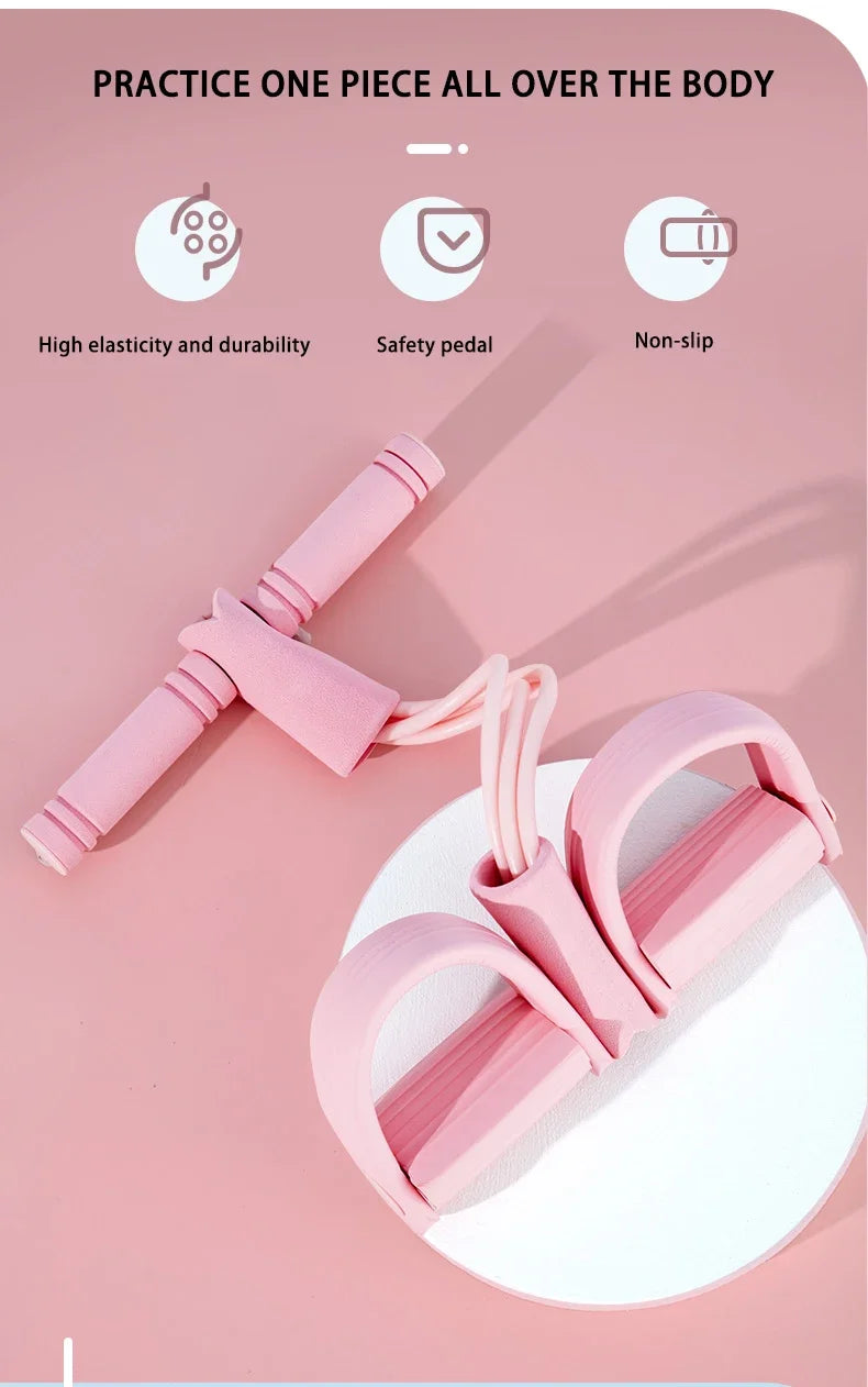 Four-Tube Pedal Tensioner - Yoga Resistance Band Fitness Equipment